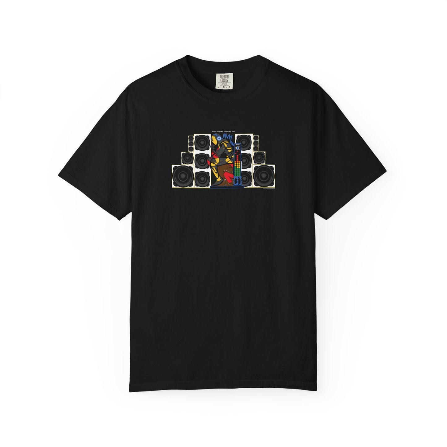 Music Soothes - Unisex T-shirt - Soul Soothing Music Enthusiasts - black
