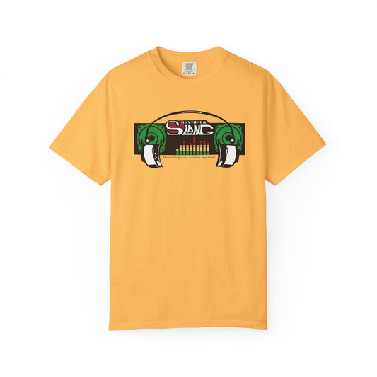Rhythm and Slang - Music Vibes Unisex Garment-Dyed T-shirt - Rhythm and Slang Design