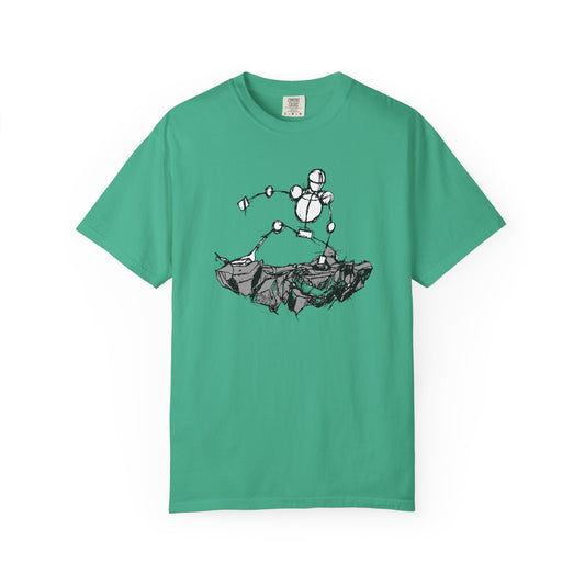 Action Figure - Unisex Garment-Dyed T-shirt with 'Mindset' Graphic - Artsy Streetwear, Casual, Gift for Creatives, Graphic Tee, Unique Gift